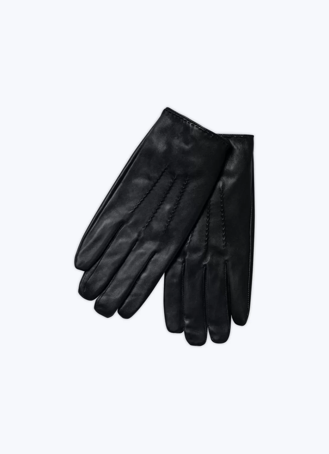 Fursac Leather Gloves Black Store