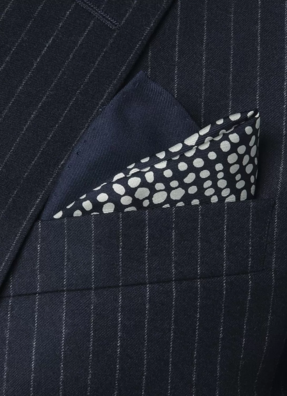 Fursac Silk Pocket Square With Print Navy Blue Cheap