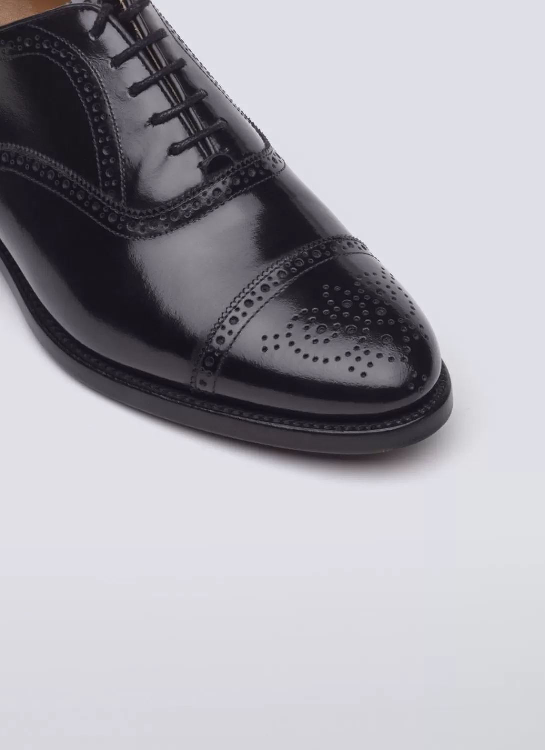 Fursac Spazolatto Leather Brogues Shoes Black Outlet