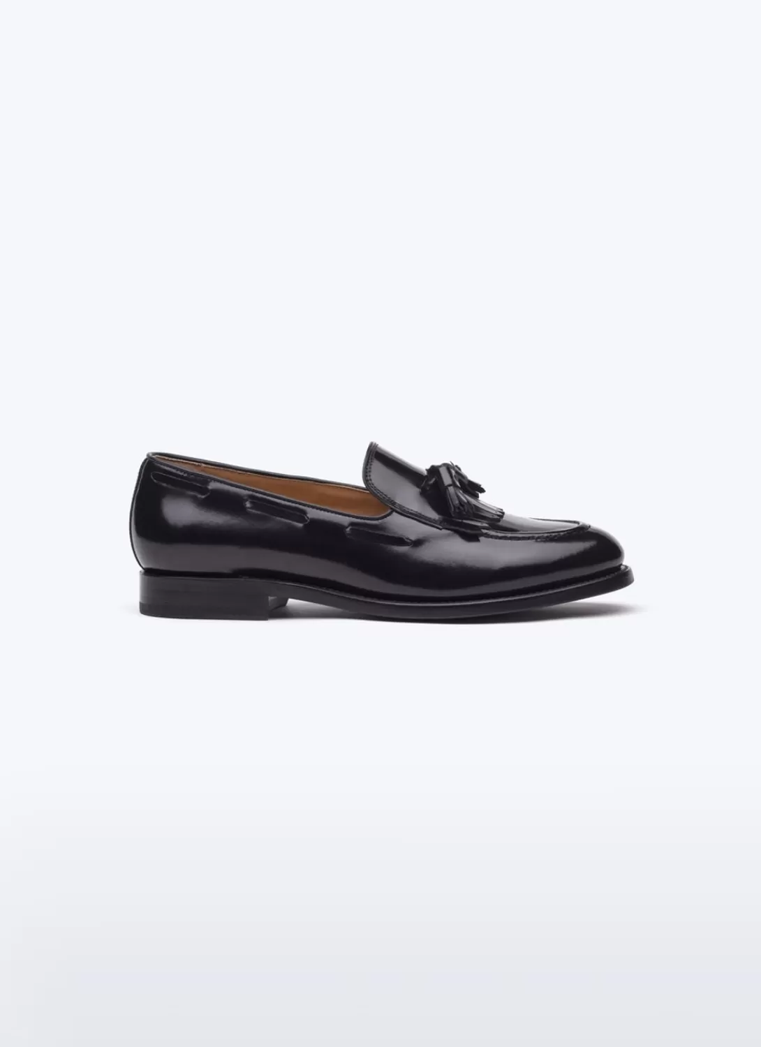 Fursac Spazolatto Leather Loafers With Tassels Black Clearance