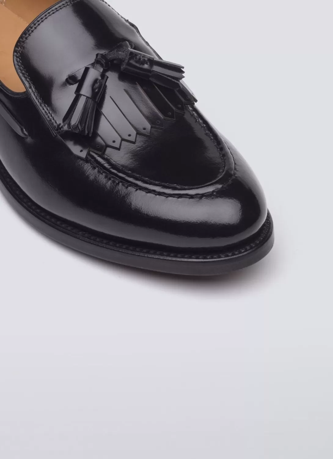 Fursac Spazolatto Leather Loafers With Tassels Black Clearance