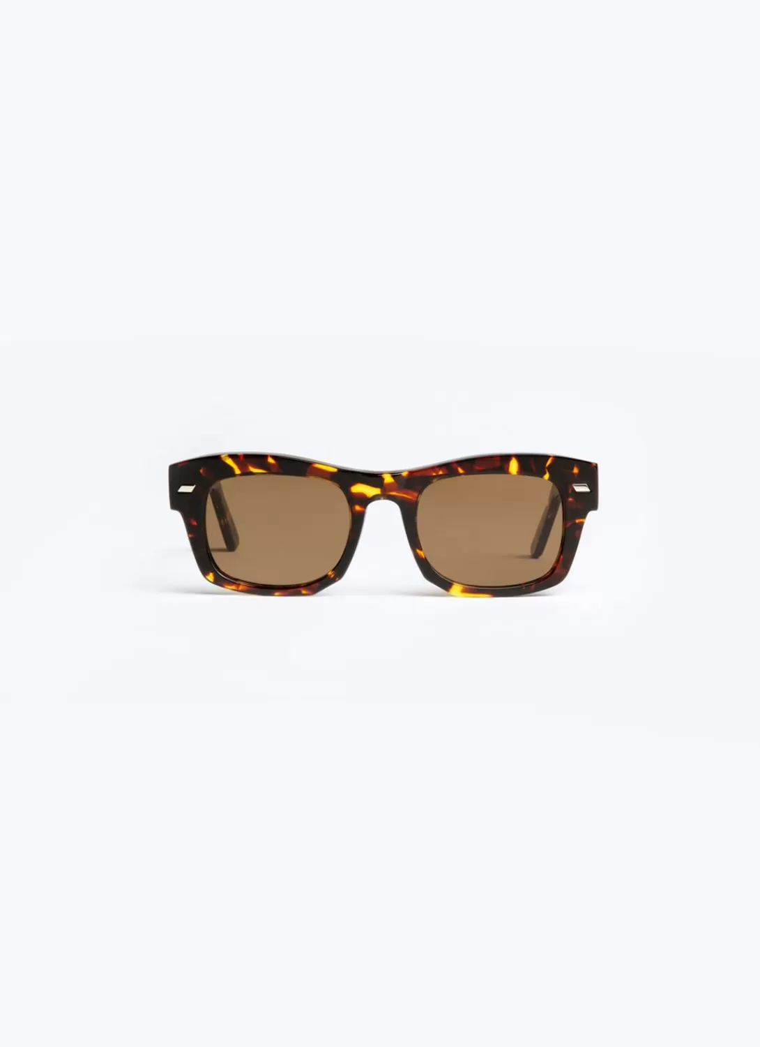 Fursac Tortoise Rectangular Sunglasses Tortoise - Brown Lenses Fashion