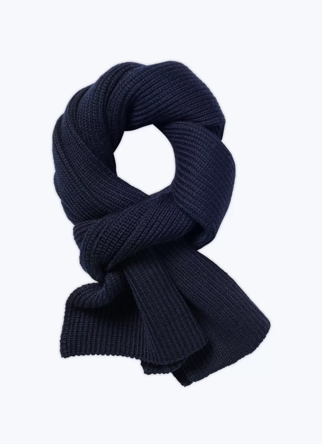 Fursac Wool Scarf Navy Blue Cheap